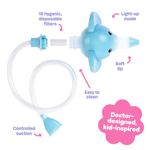 Light-Up Nasal Aspirator for Babies & Toddlers – Luna the Elephant