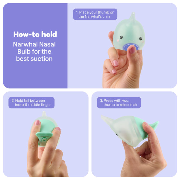 Light-Up Nasal Bulb for Babies & Toddlers – Noa the Narwhal